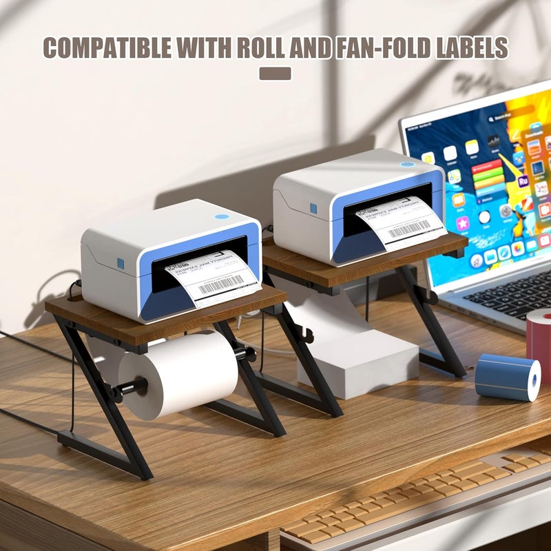 Alyoen Label Holder for Rolls and Fan-fold Labels, Shipping Thermal Label Holder for Desktop Thermal Printer, Thermal Printer Accessory Supplies for Home, Office, Small Business - Image 2